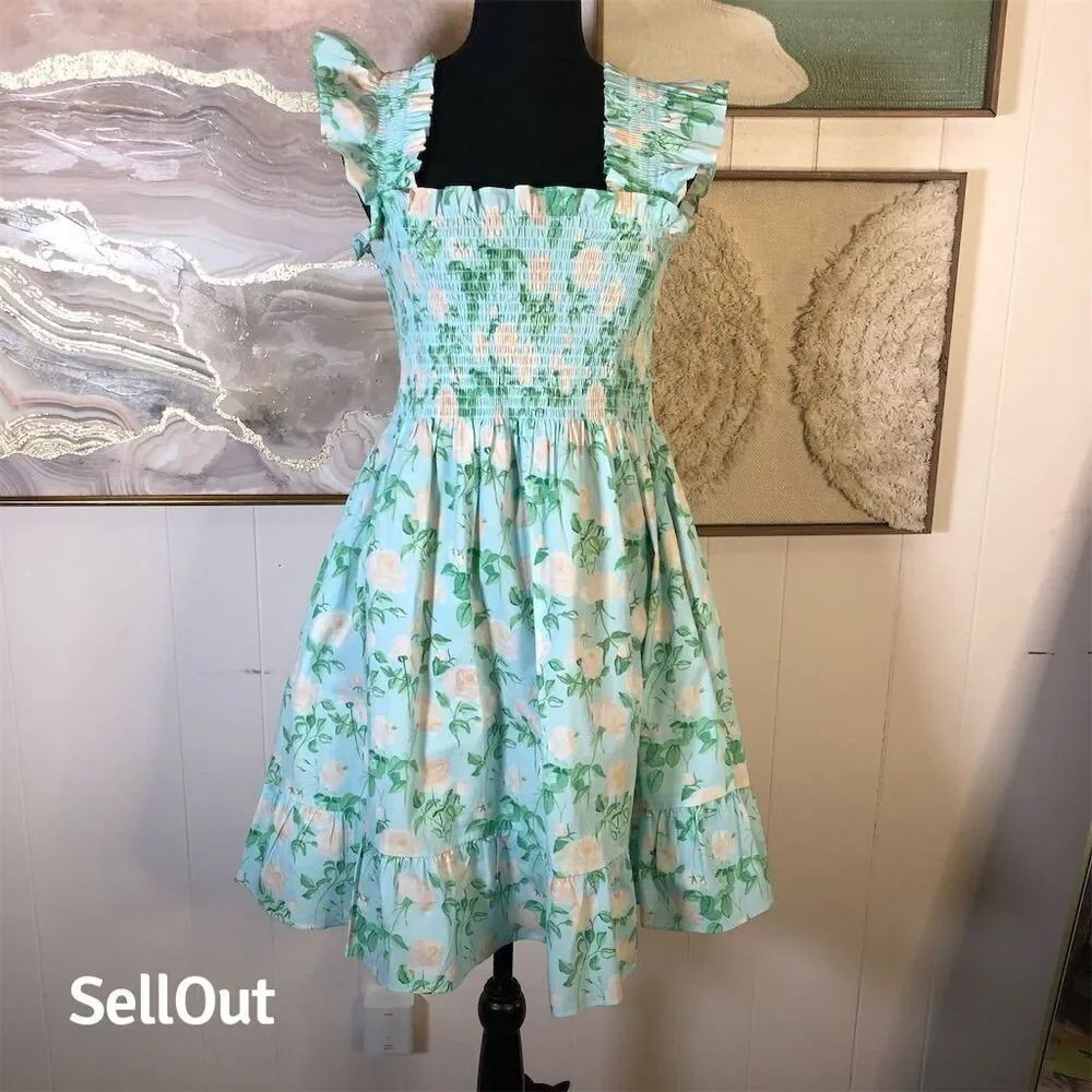 Hill House Women's Floral Nap Dress Sundress w/ Pockets Size S